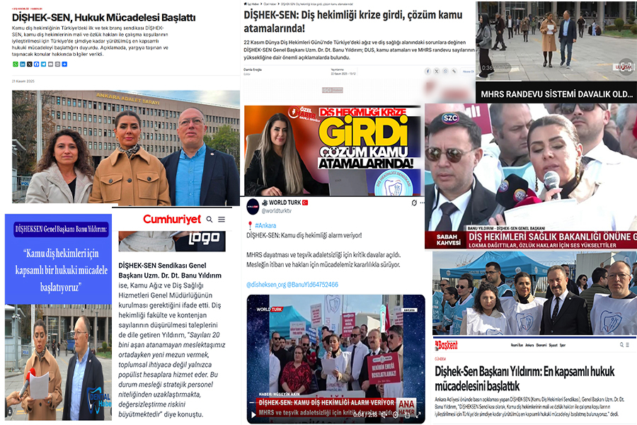 22 KASIM TÜRK DİŞ HEKİMLERİ GÜNÜ KAPSAMINDA YAPTIĞIMIZ AÇIKLAMALAR ULUSAL BASINDA