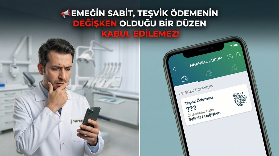 EMEĞİN SABİT, TEŞVİK ÖDEMENİN DEĞİŞKEN OLDUĞU BİR DÜZEN KABUL EDİLEMEZ!