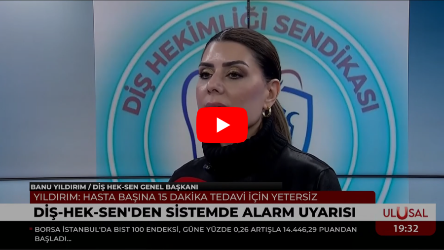 Dişhek-sen Sendikası Kurucu Genel Başkanı Uzm.Dr.Dt Banu Yıldırım Ulusal Kanala kamu diş hekimlerinin sorunları ile ilgili açıklamada bulundu.
